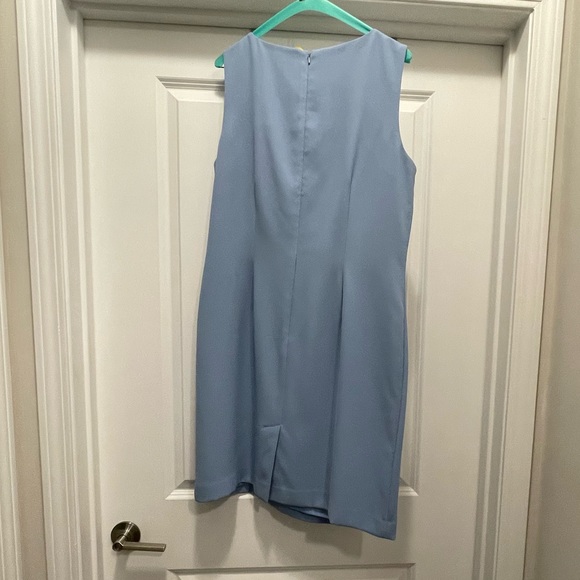 Karen Scott 2PC Conservative Blue Suit W/Dress & Single Button Jacket Size 12 - Picture 5 of 8